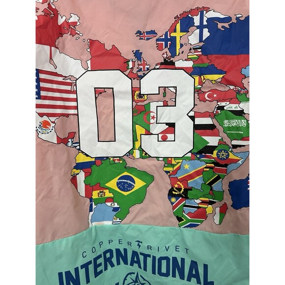 Copper Rivet Denim Factory Popover Windbreaker Jacket International Medium Pink - Picture 4 of 6